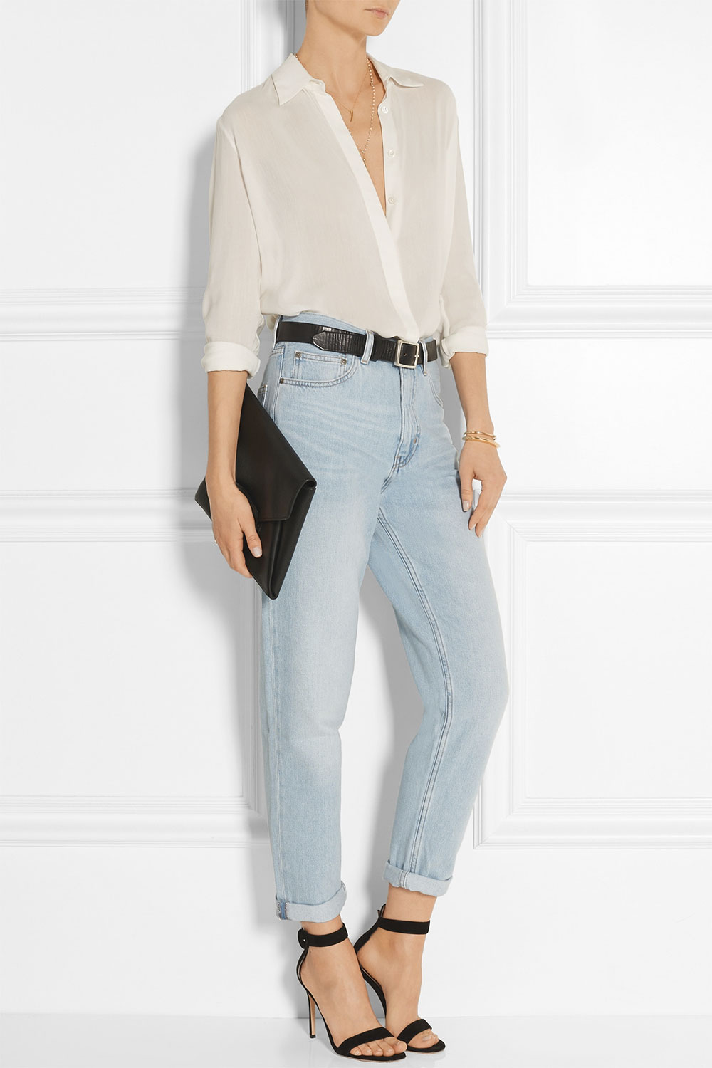 high rise boyfriend jeans