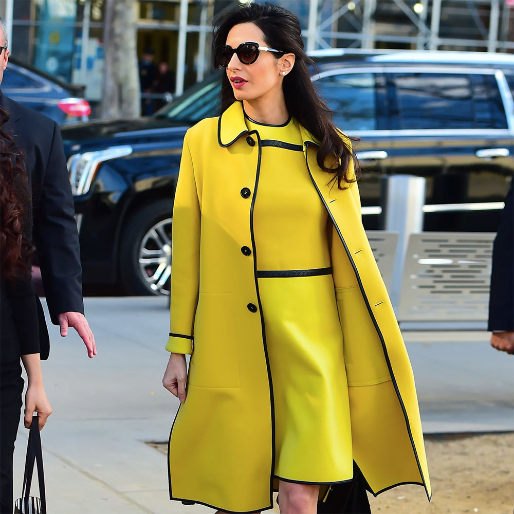 amal clooney yellow outfit