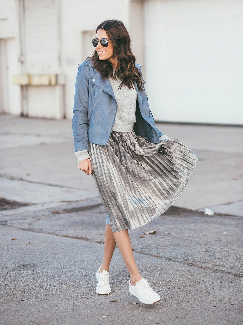 shabby skirt sneakers