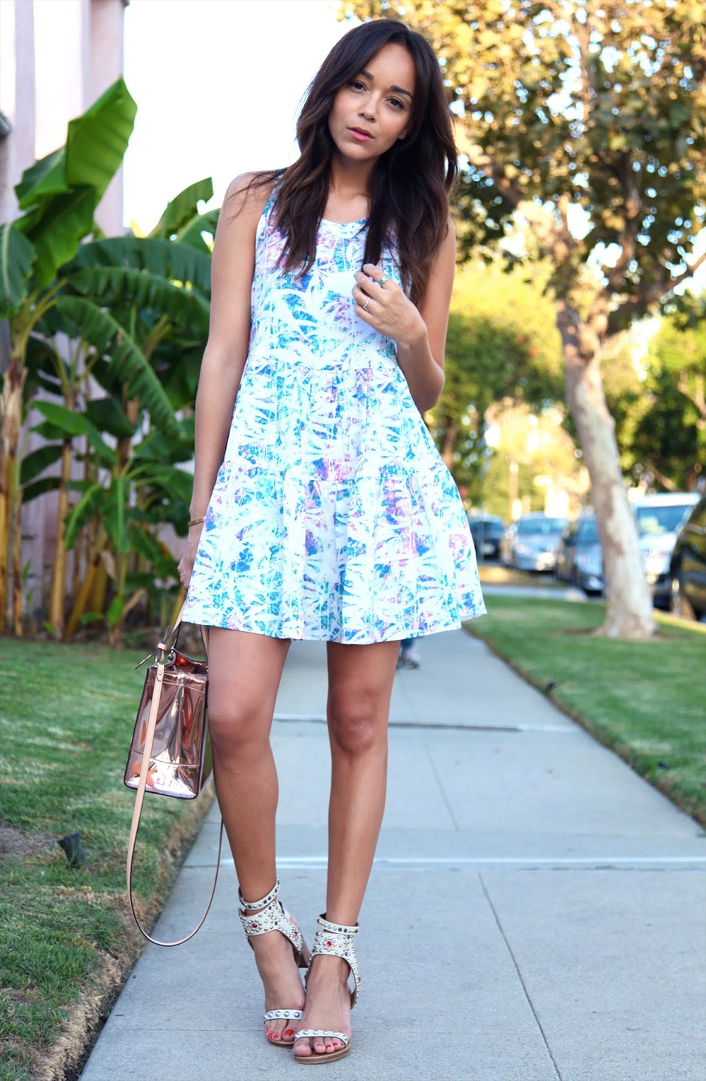 blue mini dress