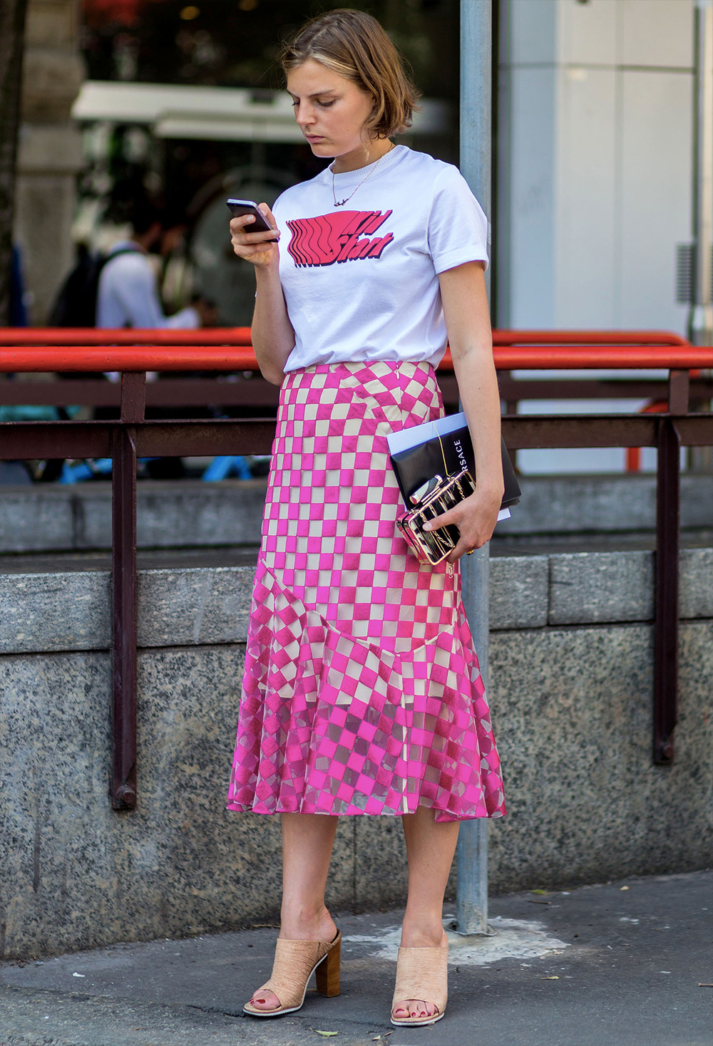 gingham skirt