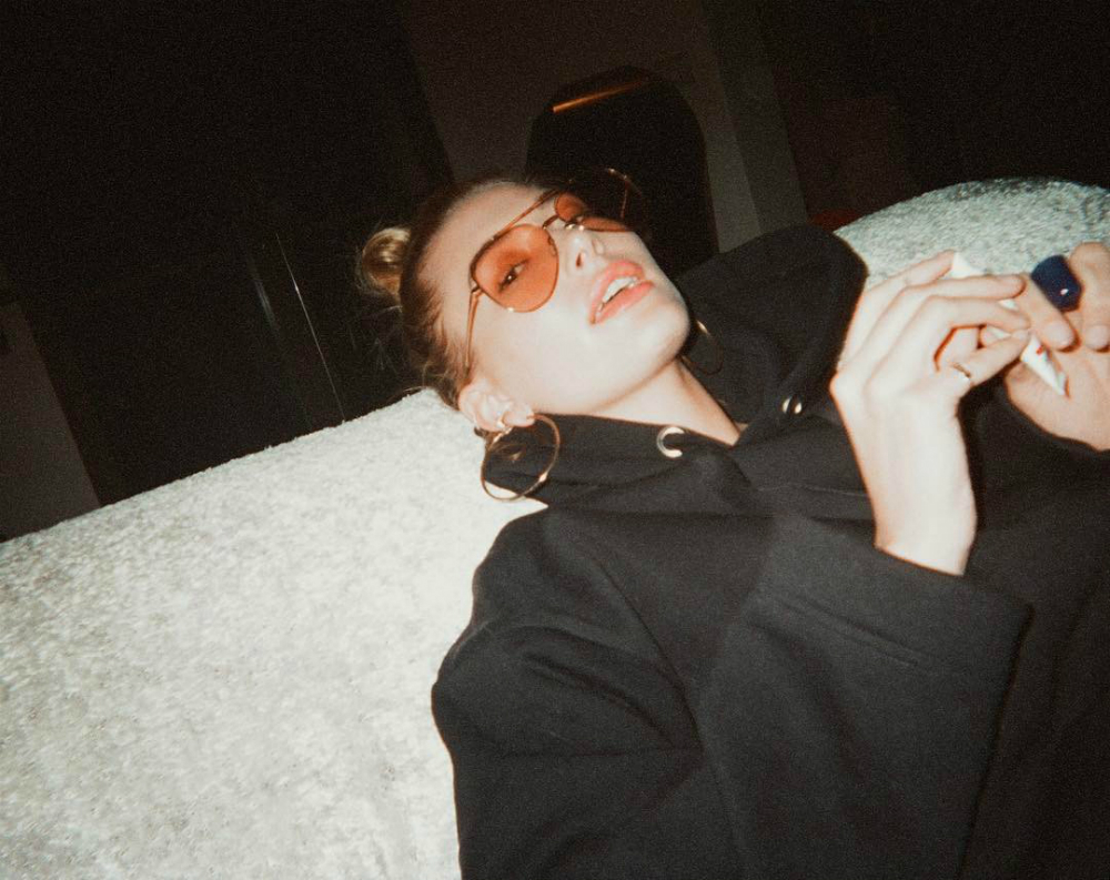 hailey baldwin vintage glasses