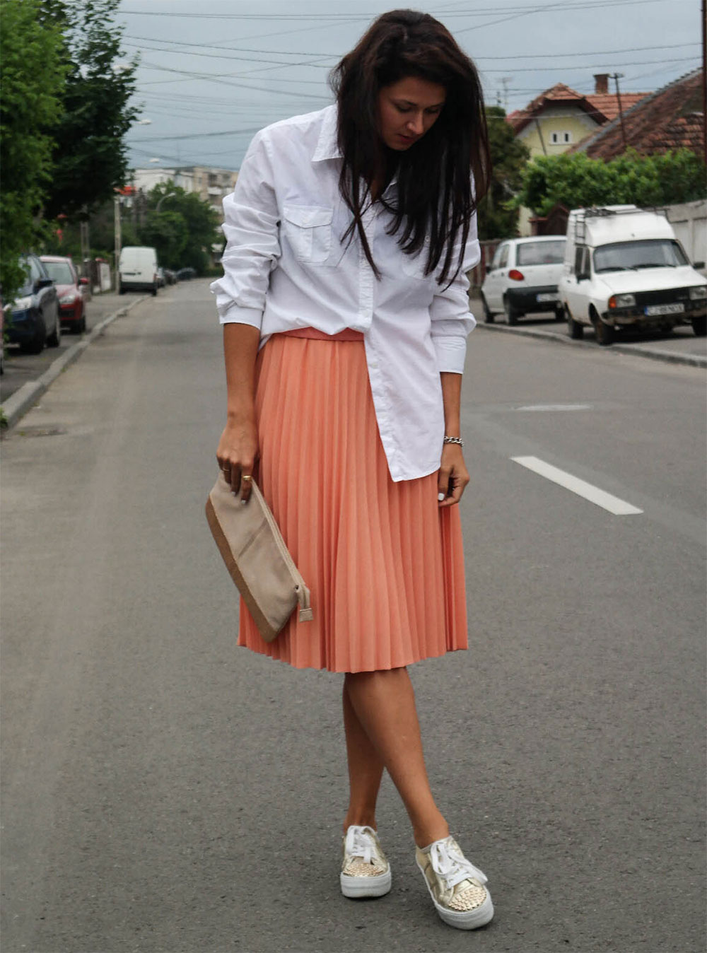 midi skirt street style