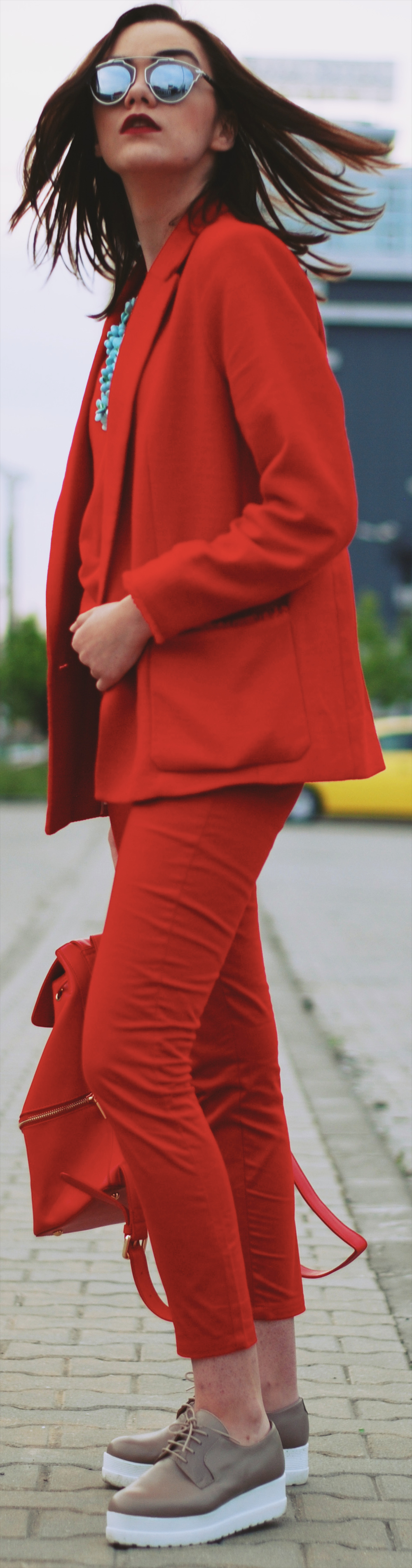 red outfit