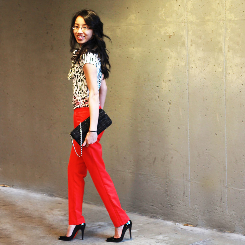 Red pants outfit ideas