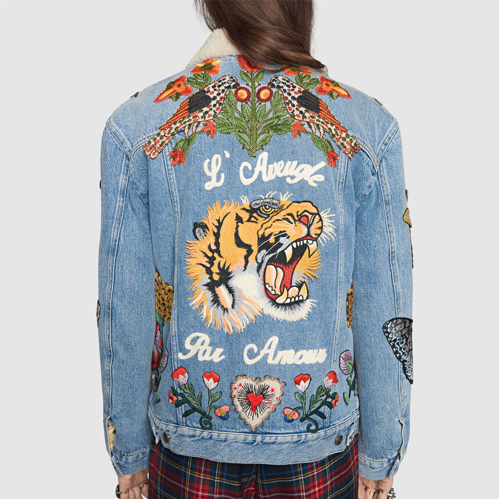 embroidery denim jacket