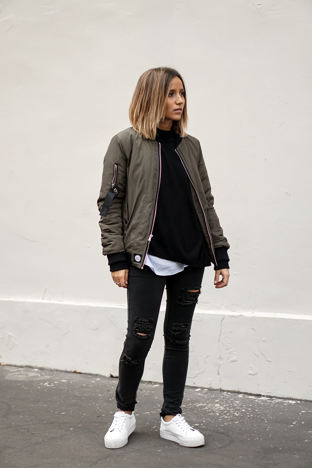 green bomber jacket