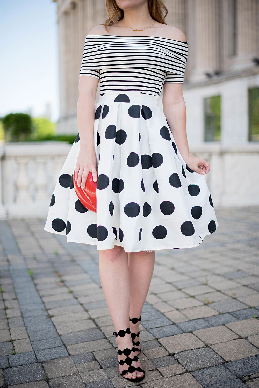 polka dots skirt