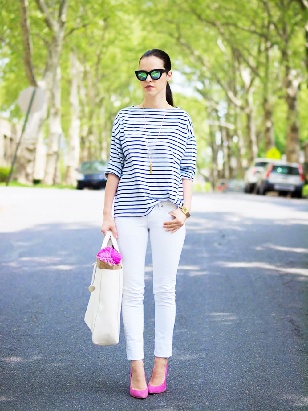 white pants outfit ideas