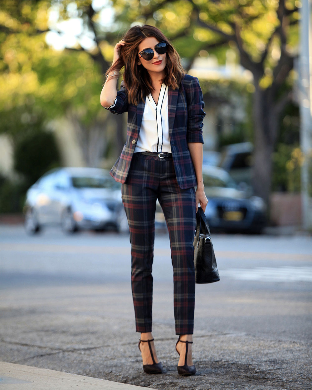 checked outfit