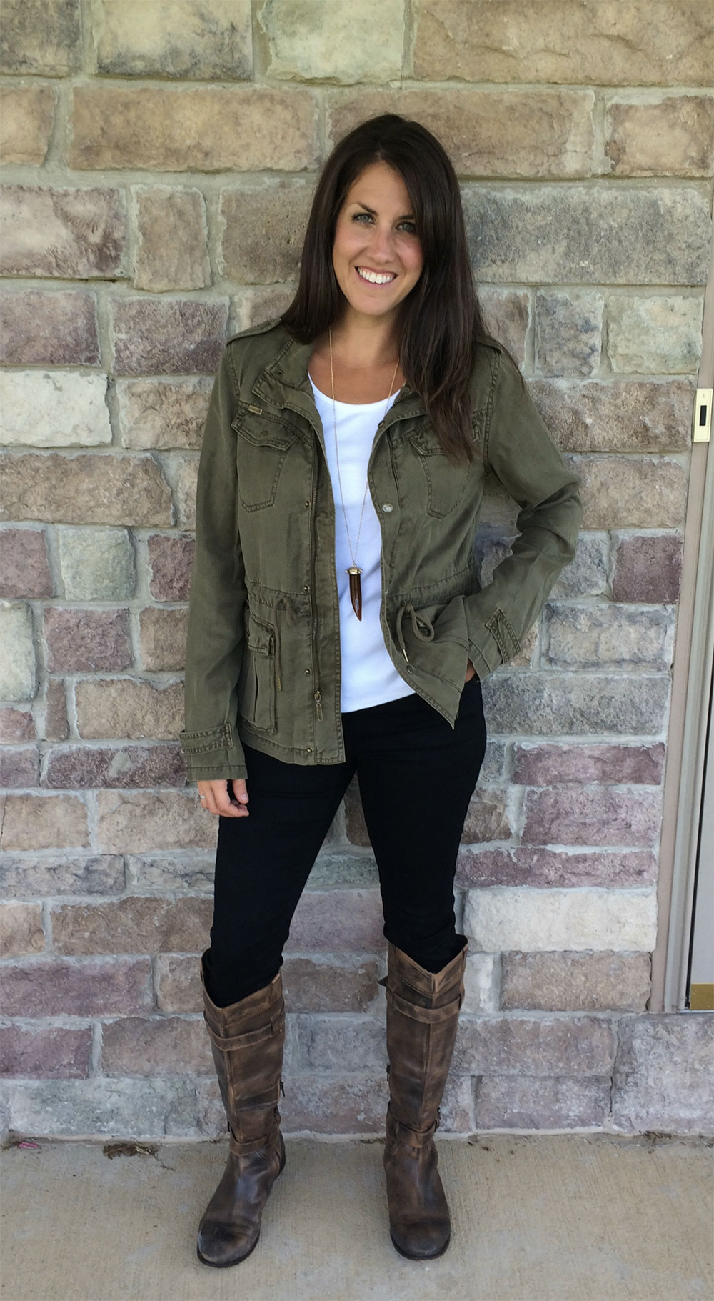 military jacket outfit