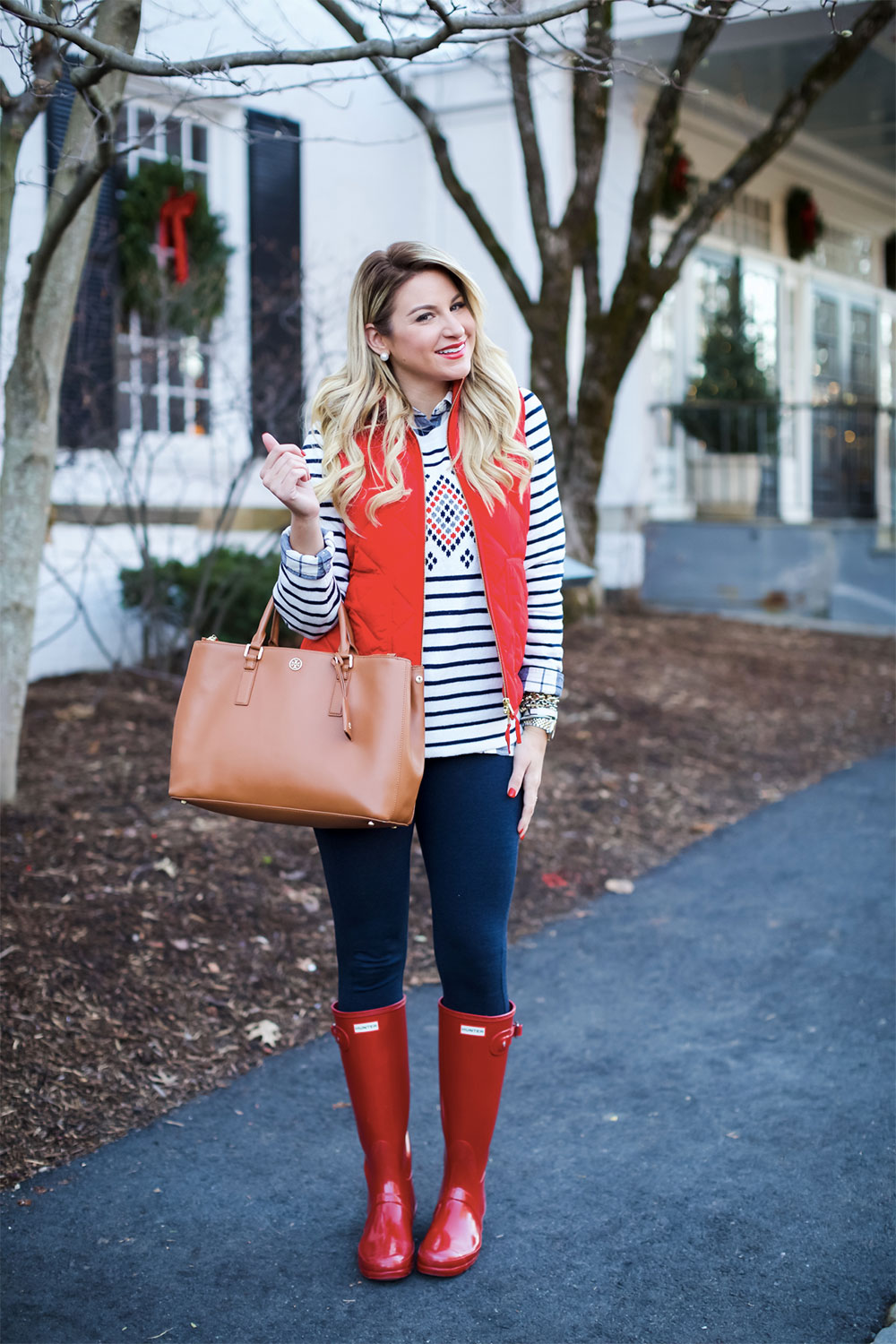 striped top outfit