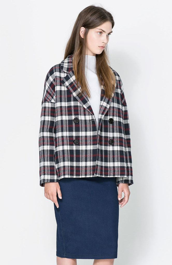 oversized checked blazer