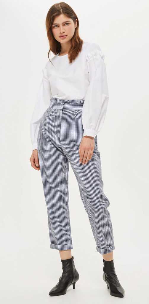 ruffle waist trouser gingham