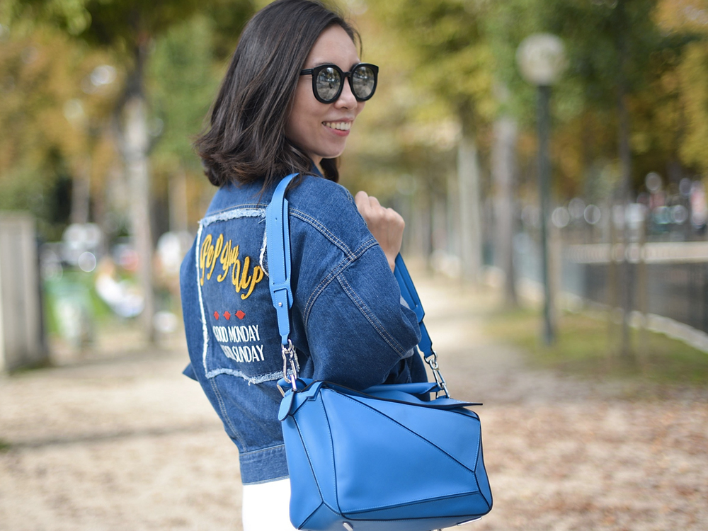 embroidered denim jacket outfit