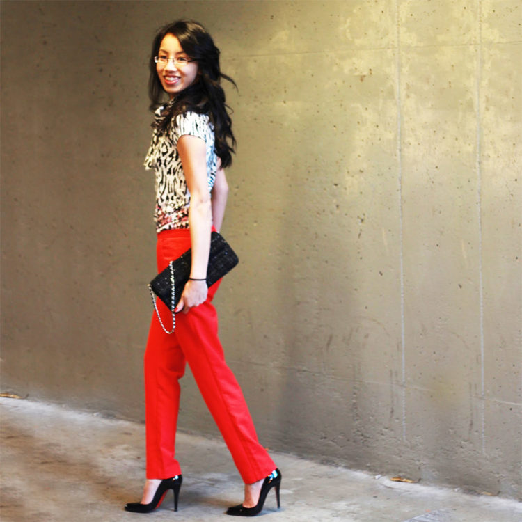 Red pants outfit ideas