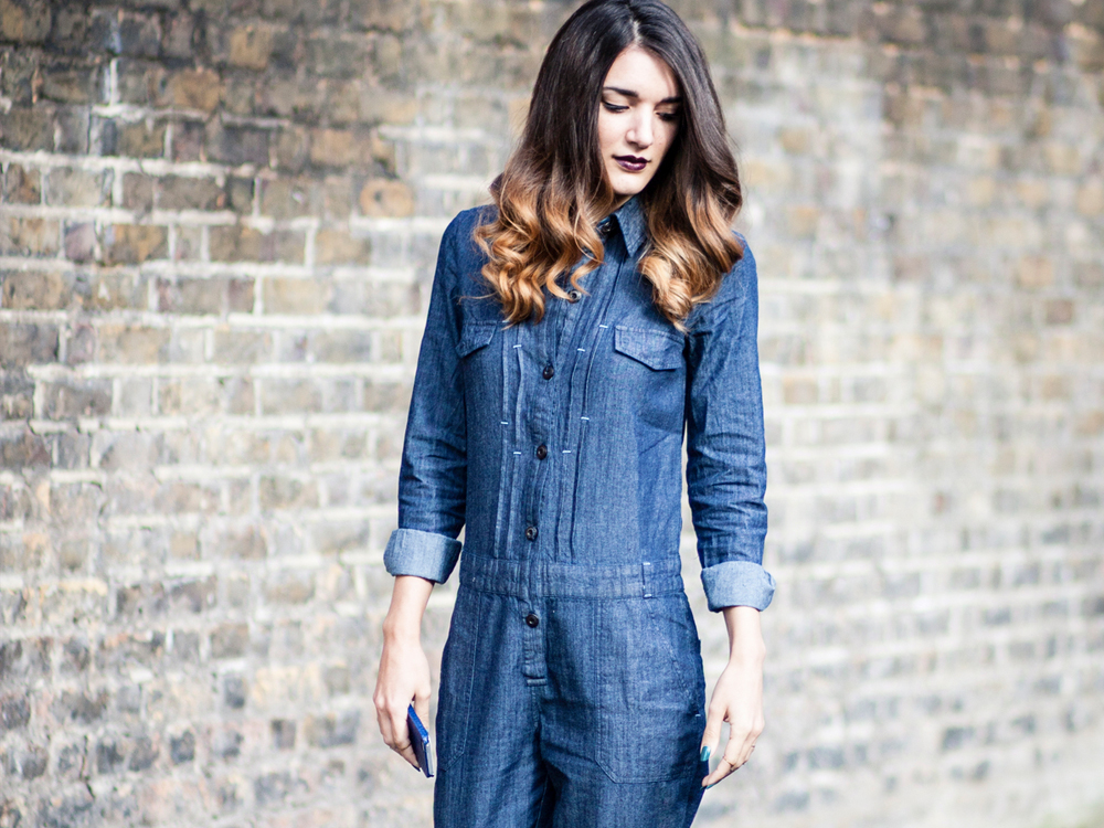 denim jumpsuit outfit