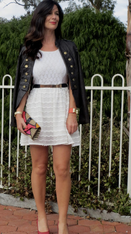 white lace dress