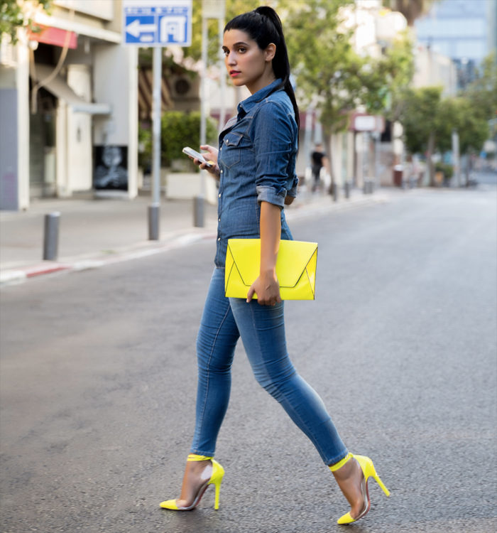 yellow handbag